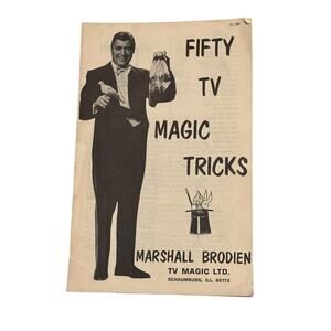 Fifty TV Magic Tricks Booklet Original Marshall Brodien Magician Card Trick READ